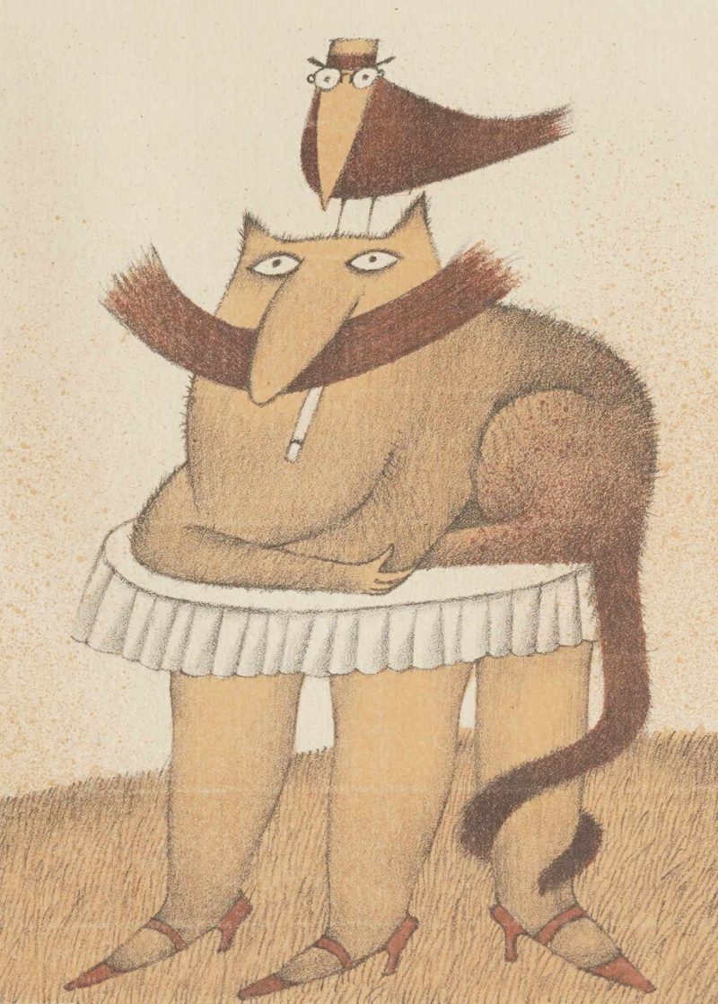 Adolf Born — Líný kocour na nohatém stolku