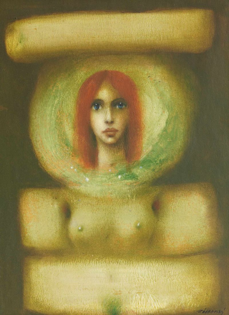 Vlastimil Zábranský — Surrealistická kompozice se zrzovláskou